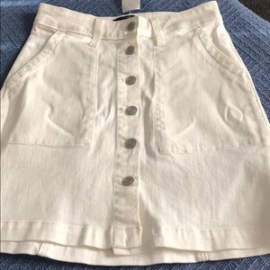 J. Crew white denim skirt